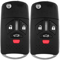 ECCPP 2X 4 Button Uncut Keyless Entry Remote Control Car Key Fob Shell Case Replacement fit for Mitsubishi Series OUCG8D-620M-A