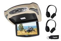 RoadMotion RM10 10.2" LED 16:9 High Resolution Overhead DVD Player + Two Pairs of Wireless Headphones