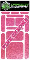 Non Slip Grip Tape Decal Textured Rubber Grip Sticky Stickers 13 Piece for iPhone Grip case Cell Laptop ipad Tablet (Pink Chrome)