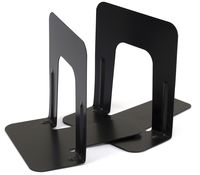 Officemate 5-Inch Standard Steel Bookend, 1 Pair, Black (93021)