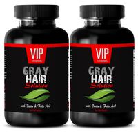 Energy Booster - Gray Hair Solution - with BIOTIN & FOLIC Acid - Saw Palmetto Capsule - 2 Bottles (120 Capsules)