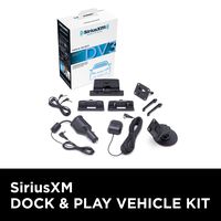 SiriusXM SXDV3 Satellite Radio Vehicle Mounting Kit with Dock and Charging Cable (Black)