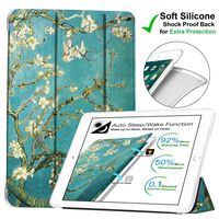 DuraSafe Cases for iPad Air 1-9.7" 2013 [ A1475 A1474 ] Smart Cover with Soft Silicone Translucent Back - Blossom