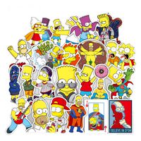 Meet Holiday The Simpsons Decoration Stickers Waterproof Vinyl Scrapbook Stickers Car Motorcycle Bicycle Luggage Decal 50 PCS Laptop Stickers