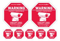 2 CCTV Security Camera Warning Signs