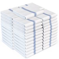 Zeppoli Classic White Kitchen Towels, 45-Pack 100% Natural Cotton Dish Towels, 14 x 25 inches Flour Sack Towels - Make Great Bar Towels