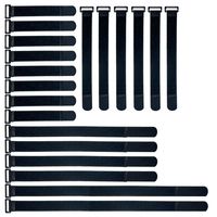 O-Best Reusable Fastening Cable Straps Cable Ties Set Multi-Purpose Hook and Loop Cord Ties to Keep Cords Organized and Tidy (20PACK 8"-12"-18"-24")