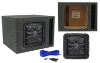 Kicker L7S102 L7 10" Solo Baric Square Car Subwoofer + Vented Sub Box Enclosure