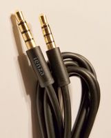 3.5mm 4-pole Audio Cable (6ft/2M) AUX Cable for Headphones, iPods, iPhones, iPads, Android Devices, Car Stereos and Other Electronic Devices - Slim Design that Fits Most Battery or Thick Cases
