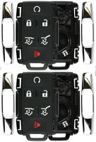 KeylessOption Keyless Remote Car Key Fob Case Shell Cover for GMC Chevy M3N-32337100 (Pack of 2)