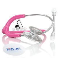 MDF Acoustica Deluxe Lightweight Dual Head Stethoscope - Free-Parts-for-Life & - Fuchsia (MDF747XP-32)
