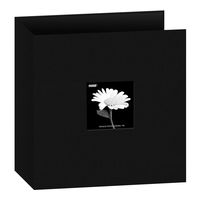 Pioneer Photo Albums 8.5x11 Fabric Frame 3-Ring Binder Scrapbook, Deep Black