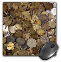 3dRose LLC 8 x 8 x 0.25 Bulgaria Money Stotinki Coin Cindy Miller Hopkins Mouse Pad (mp_81090_1)