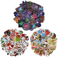 YUEAON 150pcs Vinyl Christmas Stickers for Water Bottle Laptop Notebook Ipad Cars Luggages Motorcycle Bicycle Christmas Decal