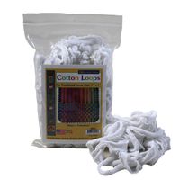 Friendly Loom Potholder Cotton Loops 7" Traditional Size Loops Make 2 Potholders, Weaving Crafts for Kids and Adults-White by Harrisville Designs