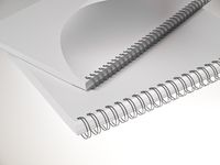 Renz 320950723 9.5 mm Ring Wire Cut Element - Grey. 2:1 Pitch. A4. 100 Wires per Box