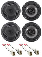 Rockville Front+Rear Door 6.5" Speaker Replacement for 2000-04 Subaru Outback