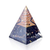 Orgone Pyramid-Black Tourmaline-Crystal-Chakra Balancing Orgone Energy Generator- Nubian Orgonite Pyramid for EMF Protection - Healing Crystal Boost Immune System Meditation