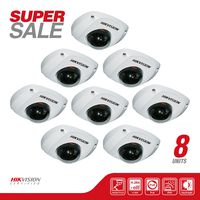 NEW! 8 Hikvision DS-2CD2510F Mini Dome Network Surveillance HD Camera 1.3 MP 1280X960, 4mm Lens, Poe, Vandal Proof, IP66 Weatherproof, H.264/MJPEG, Day/Night Auto Switch, Micro SD/SDHC/SDXC Card Slot