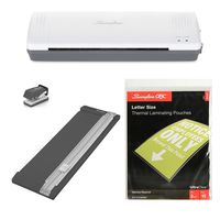 Swingline Lamination Starter Kit, Inspire Laminator, Pouches, Trimmer, Mini Hole Punch Included (1701869ECR)