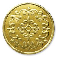 Castillo Filigree Embossed Foil Certificate Seals, 32 Count (Gold)