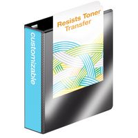 Wilson Jones Ultra Duty Round Ring View Binder with Extra Durable Hinge, 1.5 Inch, Customizable, Black (W87903PP2)