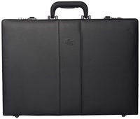 Solo New York Grand Central Attaché Case with Dual Combination Locks, Hard-sided Briefcase for Men and Women, Black