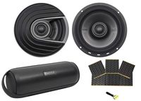 (2) Polk Audio MM652 6.5 600w Car Audio/Marine Speakers+Rockmat+Free Speaker
