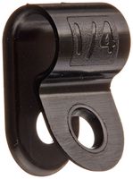 Heavy Duty Nylon Cable Clamp, 0.25" Diameter, 0.5" Width, Black