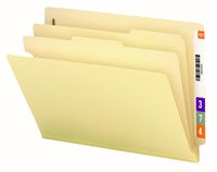 Smead End Tab Classification File Folder, 2 Dividers, 2" Expansion, Letter Size, Manila, 10 per Box (26835)