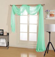 Decotex Premium Quality Sheer Voile Scarf Valance for Home & Event Designs (54" X 216", Mint)