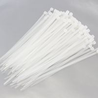 250 Pack Heavy Duty 8 Inches (50lbs) Zip Cable Tie Down Strap Wire Uv White Clear Natural Nylon Wrap