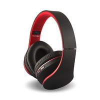 Alltrum Over-Ear Headphones,Hi-Fi Stereo Headset,Adjustable Headsets for Traveling/Sports/Relaxation,Foldable Headphones with Microphone and Music Playback for most of Smartphones,black&red