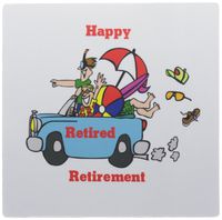 3dRose 8 x 8 x 0 25 Inches Happy Retirement with Car Full of Grandkids Mouse Pad (mp_157501_1)