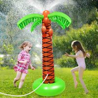 Hapdoop Inflatable Palm Tree Sprinkler Toy, Summer Outdoor Party Yard Water Toys 61" with Air Pump