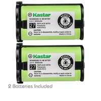 Kastar HHR-P513 Battery (2-Pack), Type 27, NI-MH Rechargeable Cordless Telephone Battery 2.4V 2000mAh, Replacement for Panasonic HHR-P513 HHR-P513A HHR-P513A1B HRR-P513A1B KX-TG2208 Etc.