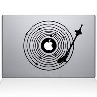 The Decal Guru 2065-MAC-13X-BLA Record Universe Decal Vinyl Sticker, 13" MacBook Pro (2016 & Newer), Black