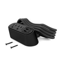 Wiremold WMC220BK Desktop, USB Power Strip, Slim, Black
