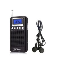AM FM Portable Digital Radio Head Phones & Alarm Clock. Great Reception, Compact Pocket Radio w Extending Antennae. Uses 2 AAA Batteries. Great for Emergencies, Camping, Power Outage as a Gift