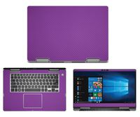 decalrus - Protective Decal for Dell Inspiron i7573 / 7573 (15.6" Screen) Laptop Purple Carbon Fiber Skin case Cover wrap CFdellInspironi7573_2017Purple