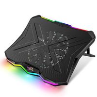 AICHESON Laptop Cooling Cooler Pad 15.6-19 Inch, 1 Big Fan, RGB Illumination, AA3