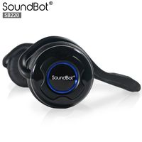 SoundBot SB220 Bluetooth Headset Wireless Stereo Headphone for Music Streaming & HandsFree - Black