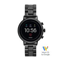 Fossil Women's Gen 4 Venture HR Heart Rate Stainless Steel Touchscreen Smartwatch, Color: Black (FTW6023)