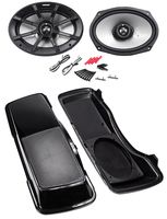 1996-2013 Harley Davidson 6x9" Kicker Speakers w/Saddle Bag Speaker Covers