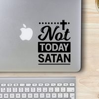 Kate KLC Not Today Satan Decal - Spiritual Decal - Computer Decal - Car Decal - MacBook Sticker - Yeti Decal - Laptop Decal - Mac Decal - Vinyl Sticker and Stick