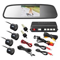 Rearview Mirror Monitor Video Parking Sensor Kit,car Reverse Backup Radar,Black Sensor with 4.3 Inch Rearview Mirror Monitor Backup Reverse HD Night Vision Camera Parking Sensor kit