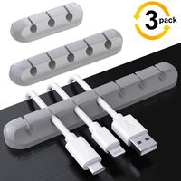 3-Pack Cable Holder Clips, Desktop Cable Organizer Cord Wire Management for USB Charging Cable/Power Cord/Mouse Cable PC Office Home