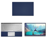 decalrus - Protective Decal for Asus VivoBook 14 X420UA (14" Screen) Laptop Blue Carbon Fiber Skin case Cover wrap CFasusVivobk14_x420uaBlue