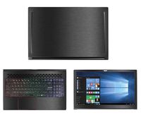 Decalrus - Protective Decal for MSI GS63VR Stealth Pro (15.6" Screen) Laptop Dark Grey Texture Brushed Aluminum Skin case Cover wrap BAmsiGS63vrDark Grey