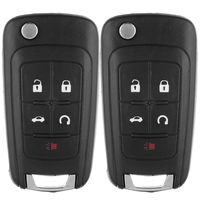 ECCPP Keyless Entry Remote Folding Key Fob Shell Case Replacement Compatible with GMC Terrain, Buick Allure Lacrosse Regal Verano Encore, Chevy Camaro Cruze Malibu Equinox Sonic Impala OHT01060512